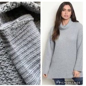 HEATHER GRAY Hi-Lo Sweater boutique